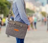 DSGN Laptop bag 13 inch - Gray - Laptop Shoulder bag - Expandable bag - DSGN BRAND