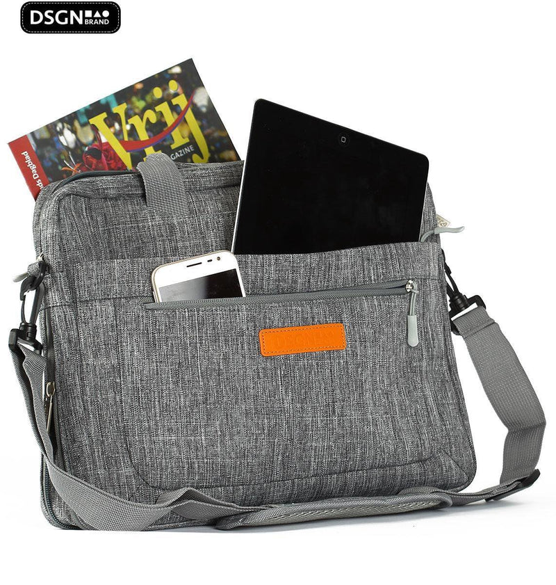 DSGN Laptop bag 13 inch - Gray - Laptop Shoulder bag - Expandable bag - DSGN BRAND