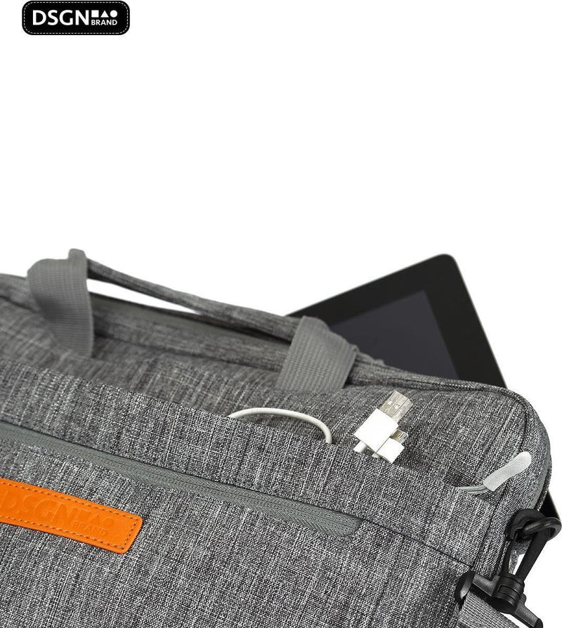 DSGN Laptop bag 13 inch - Gray - Laptop Shoulder bag - Expandable bag - DSGN BRAND