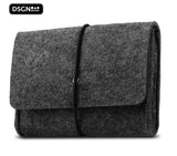 DSGN Laptop Sleeve with Button closure 13 inch - Felt - Dark gray - DSGN BRAND