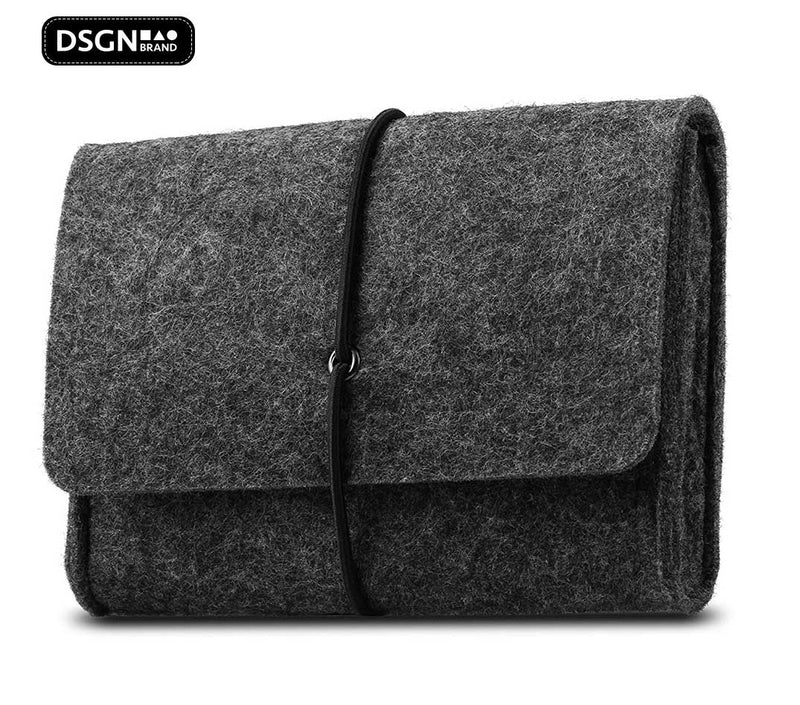 Laptop Sleeve Felt 13 14 Inch DSGN BRAND VILT134 Dark Gray Appl