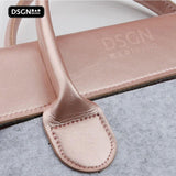 DSGN Laptop Bag Laptop Sleeve 13 inch - Felt PU Leather - Pink Gold Gray - DSGN BRAND