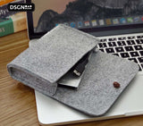 DSGN Laptop Sleeve met Handtas 13 inch - laptophoes vilt - Grijs- Apple MacBook Air 13.3 inch en Pro 14 inch M1 M2 - DSGN BRAND