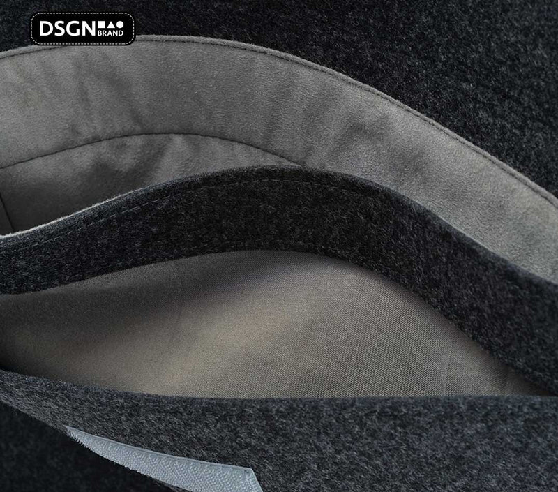 DSGN Laptop Sleeve with Button closure 13 inch - Felt - Dark gray - DSGN BRAND