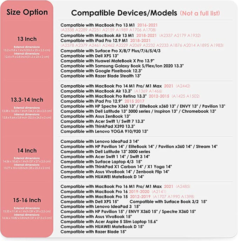 Laptoptas 15 16 Inch - DSGN BRAND® FOAM156 - Roze - Apple MacBook Pro Laptophoes - Waterdicht - Handvat