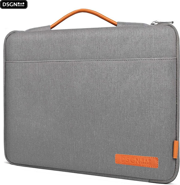 Laptoptas 15 16 Inch - DSGN BRAND® FOAM156 - Grijs - Apple MacBook Pro Laptophoes met Handvat