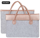 DSGN Laptop Bag Laptop Sleeve 13 inch - Felt PU Leather - Pink Gold Gray - DSGN BRAND