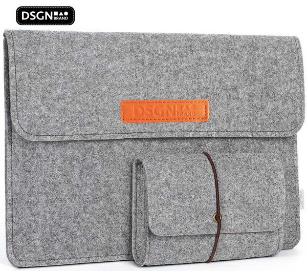DSGN Laptop Sleeve with Handbag 14 inch - Felt - Gray - DSGN BRAND